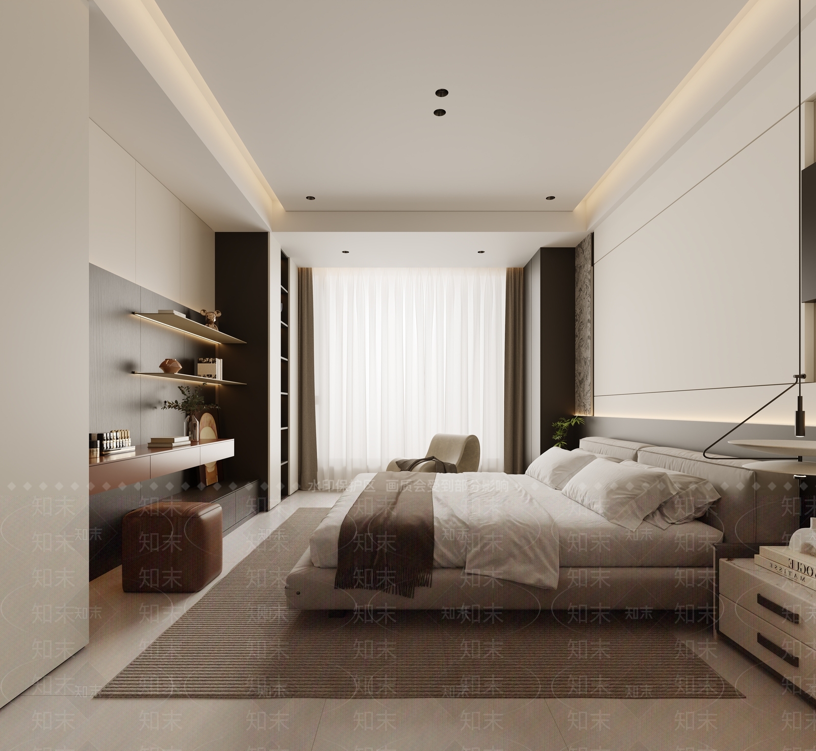 现代意式家居卧室3D模型下载【ID:1203856206】