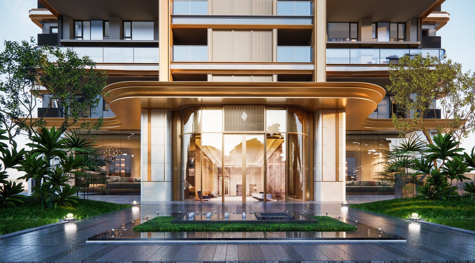现代小区建筑SU模型下载【ID:1203857965】