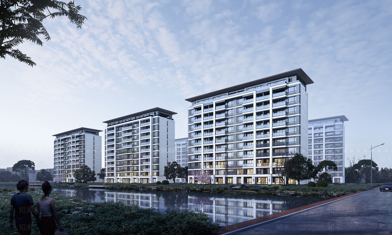 现代多层住宅楼3D模型下载【ID:1203859328】