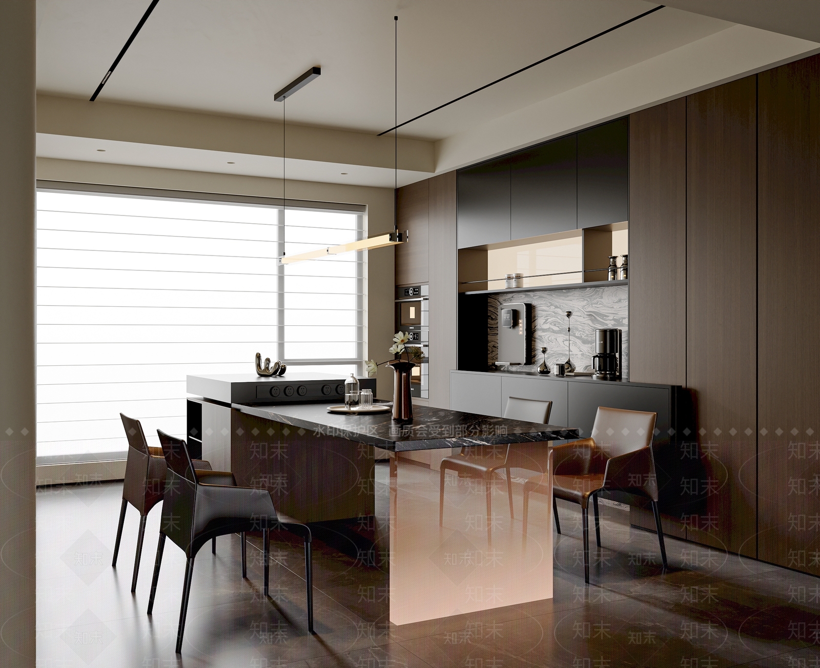 现代意式家居餐厅3D模型下载【ID:1203863087】