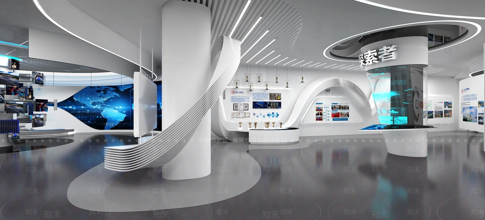 现代科技展厅3D模型下载【ID:1203861934】