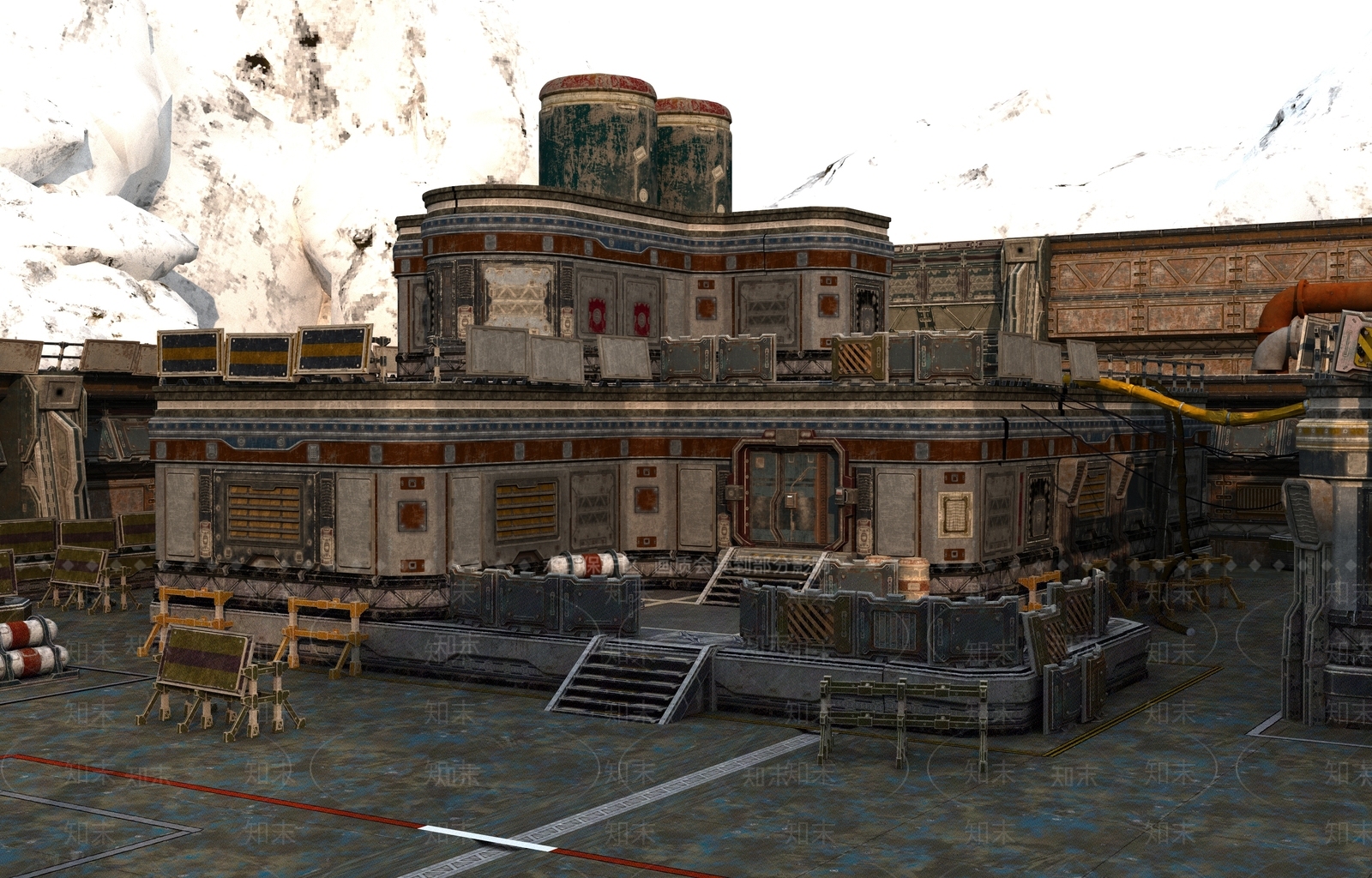 现代鸟瞰规划3D模型下载【ID:1203862566】