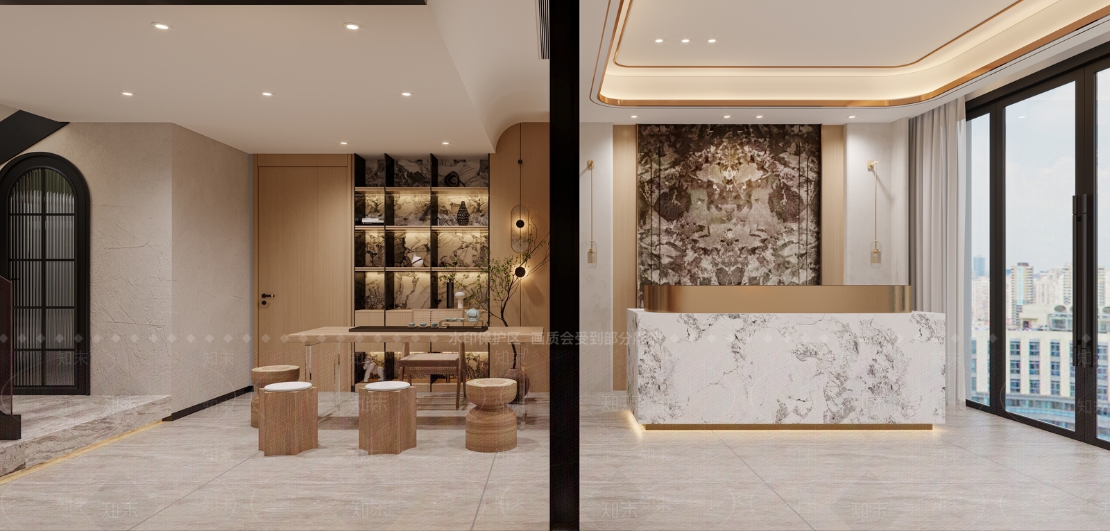现代办公大厅3D模型下载【ID:1203868491】