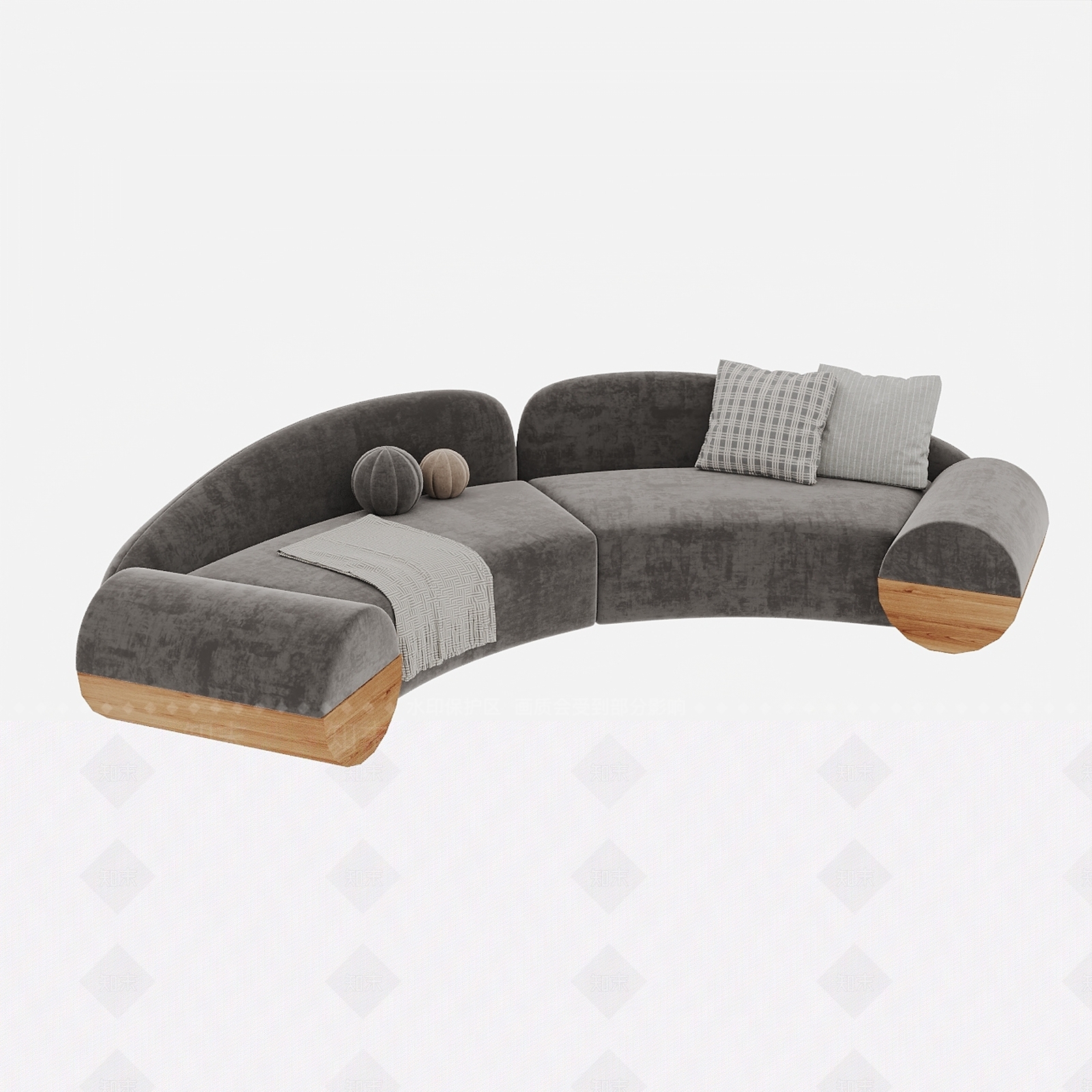 现代意式转角沙发3D模型下载【ID:1203870470】