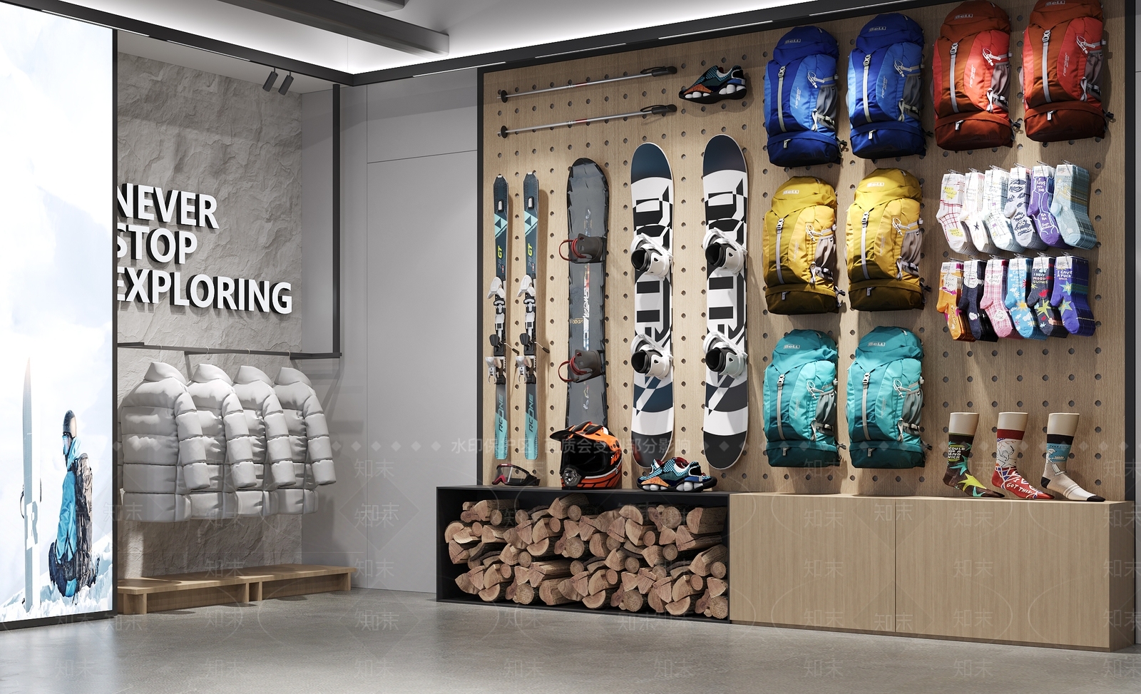 现代服装店3D模型下载【ID:1203871983】