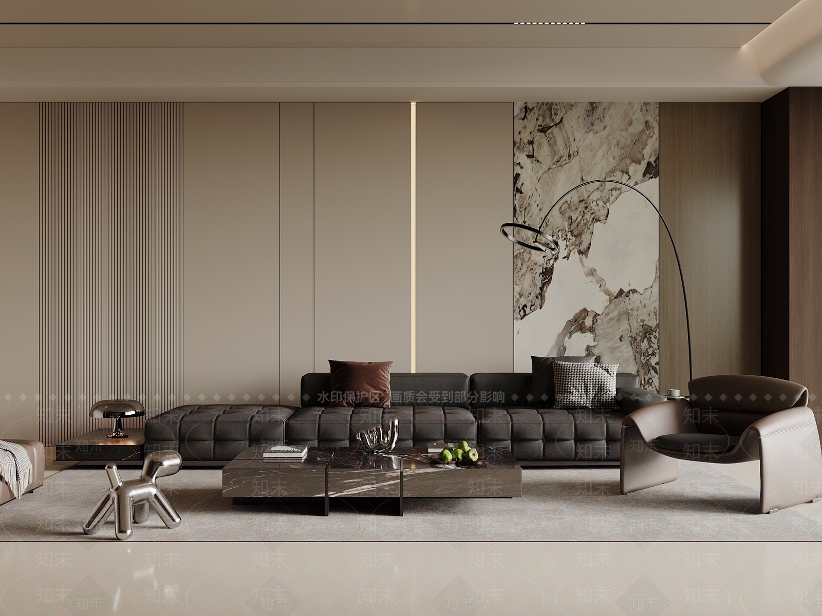 现代意式家居客厅3D模型下载【ID:1203874285】