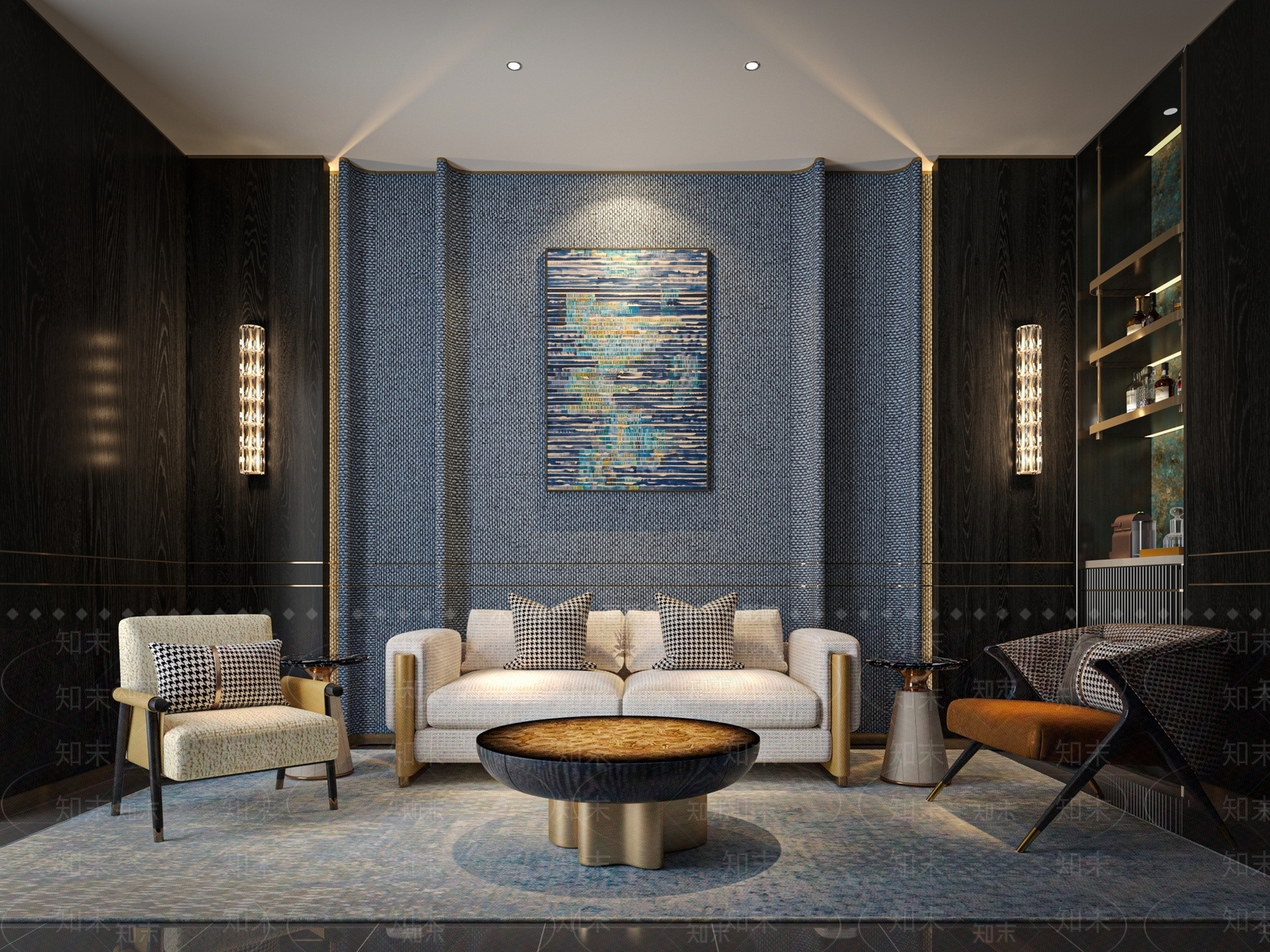 现代双人沙发3D模型下载【ID:1203875133】