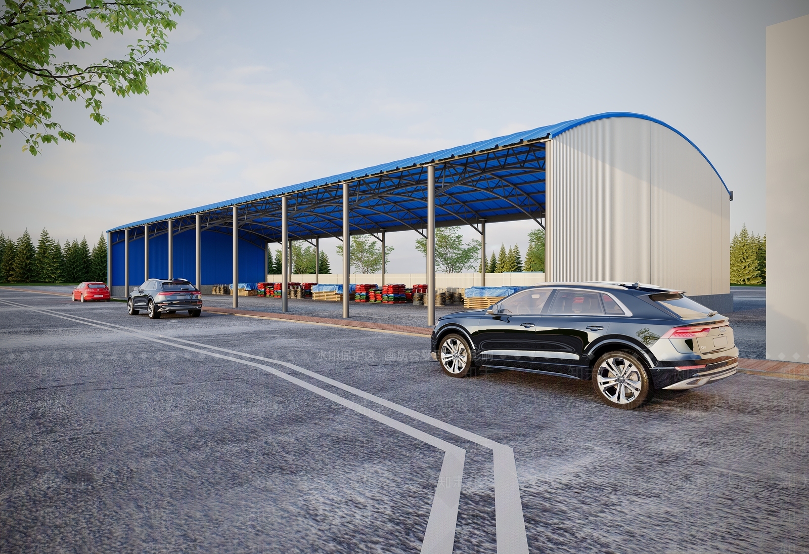 现代工业厂房3D模型下载【ID:1203876006】