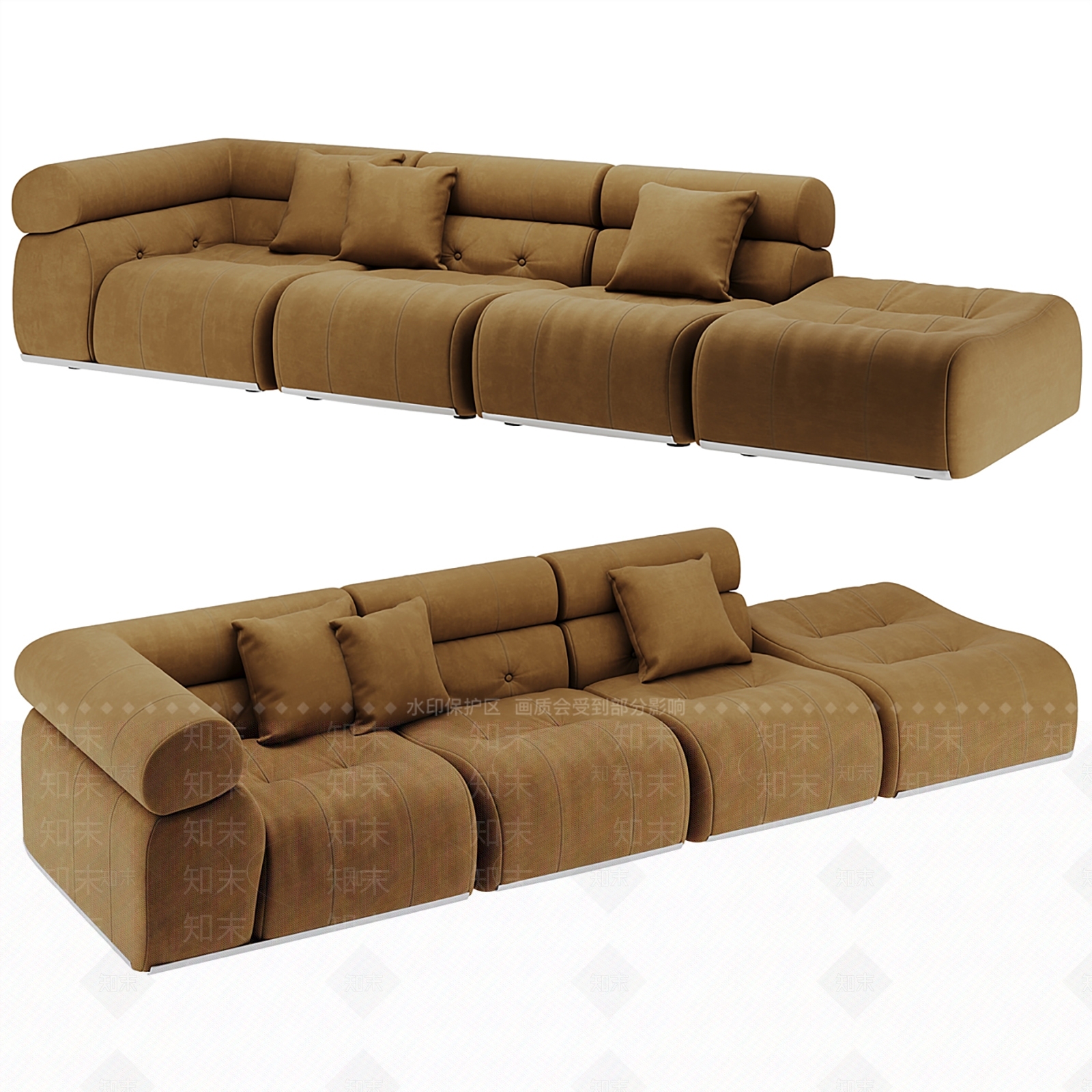 现代多人沙发3D模型下载【ID:1203881410】