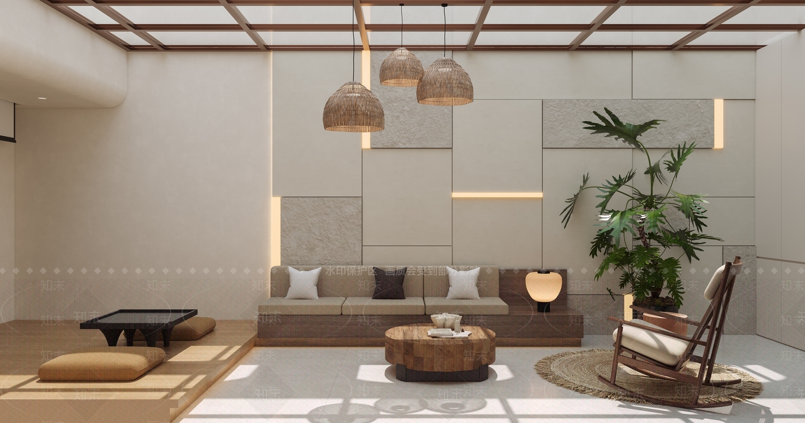 新中式复古阳台3D模型下载【ID:1203882445】