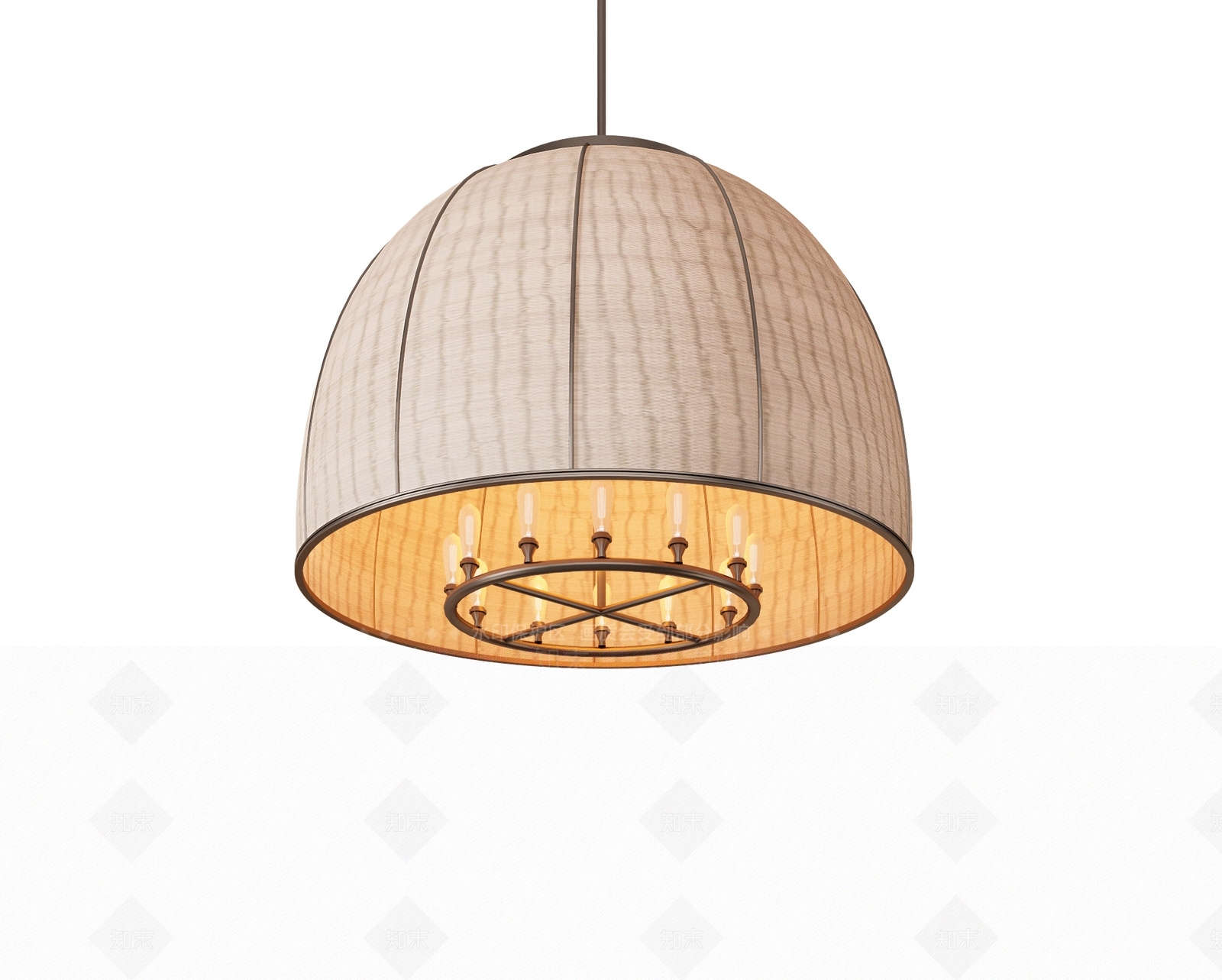 现代轻奢艺术吊灯3D模型下载【ID:1203882834】