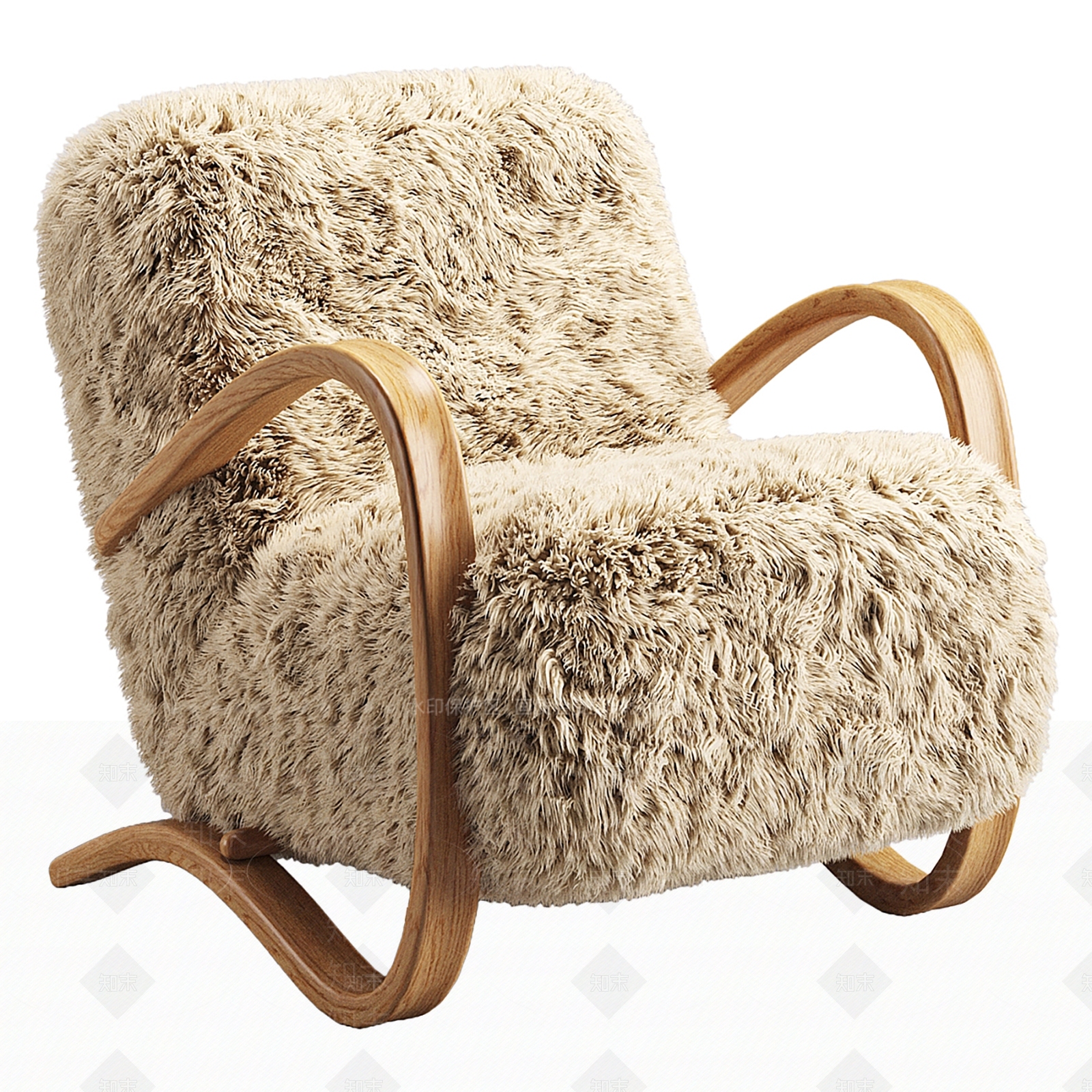 现代单人沙发3D模型下载【ID:1203883345】