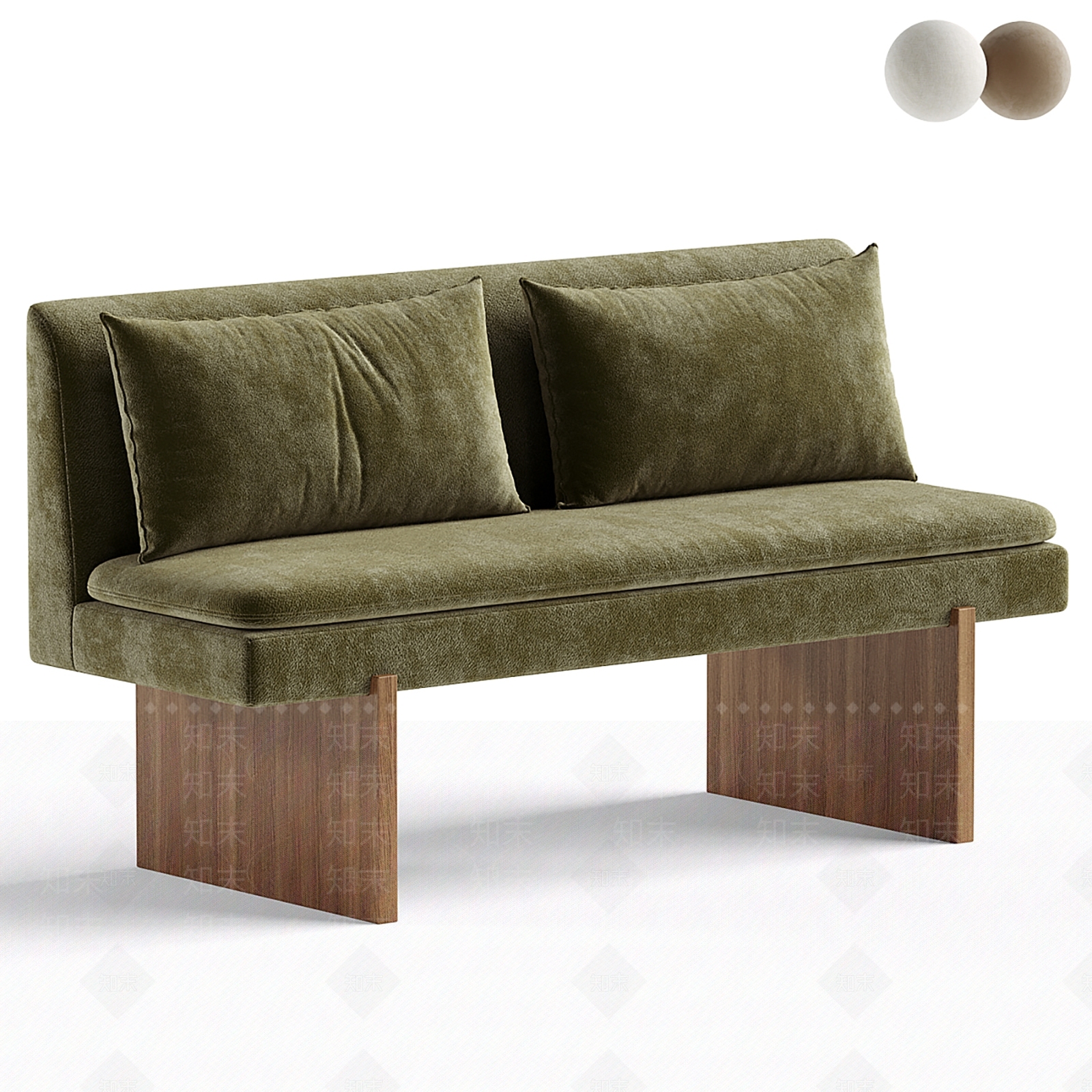 原木双人沙发3D模型下载【ID:1203883545】