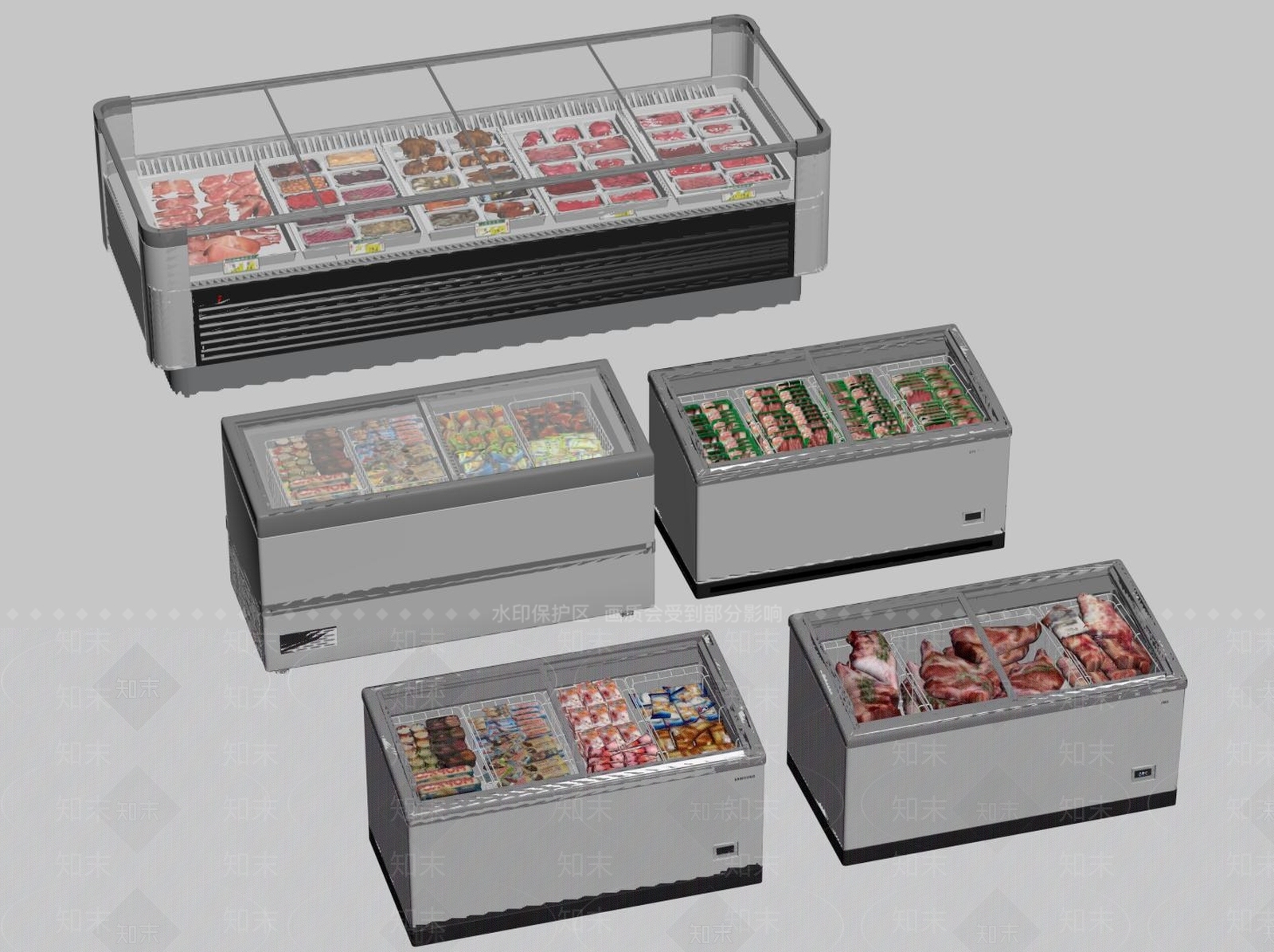 冰柜SU模型下载【ID:1203885153】