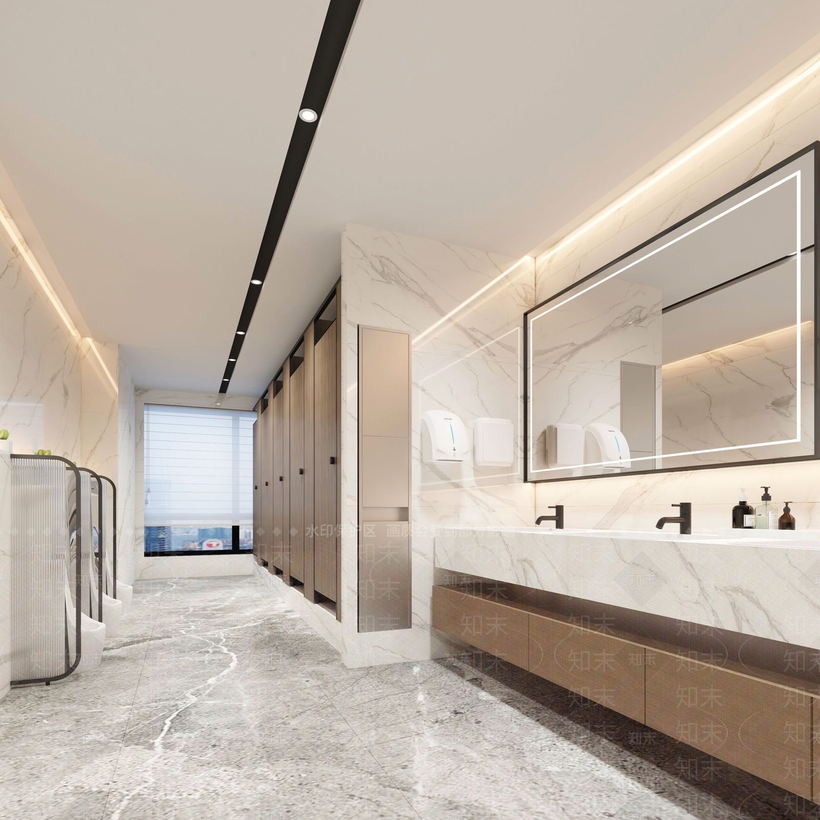 现代公共卫生间3D模型下载【ID:1203885491】