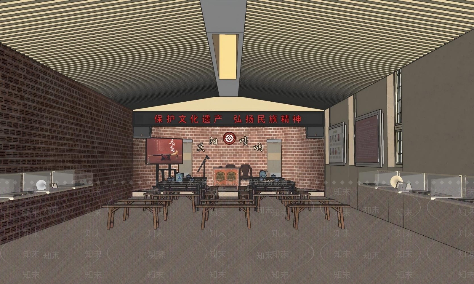 现代新中式其他文化空间SU模型下载【ID:1203886300】