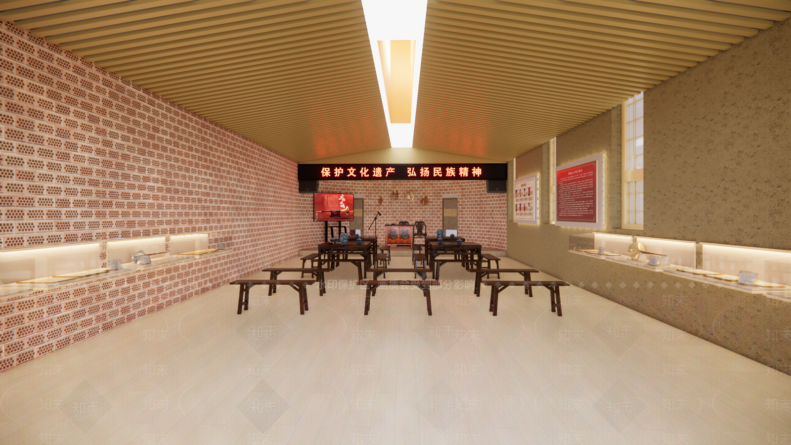 现代新中式其他文化空间SU模型下载【ID:1203886300】