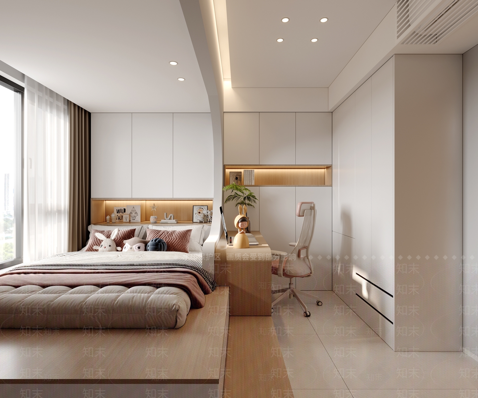 榻榻米卧室3D模型下载【ID:1203890975】