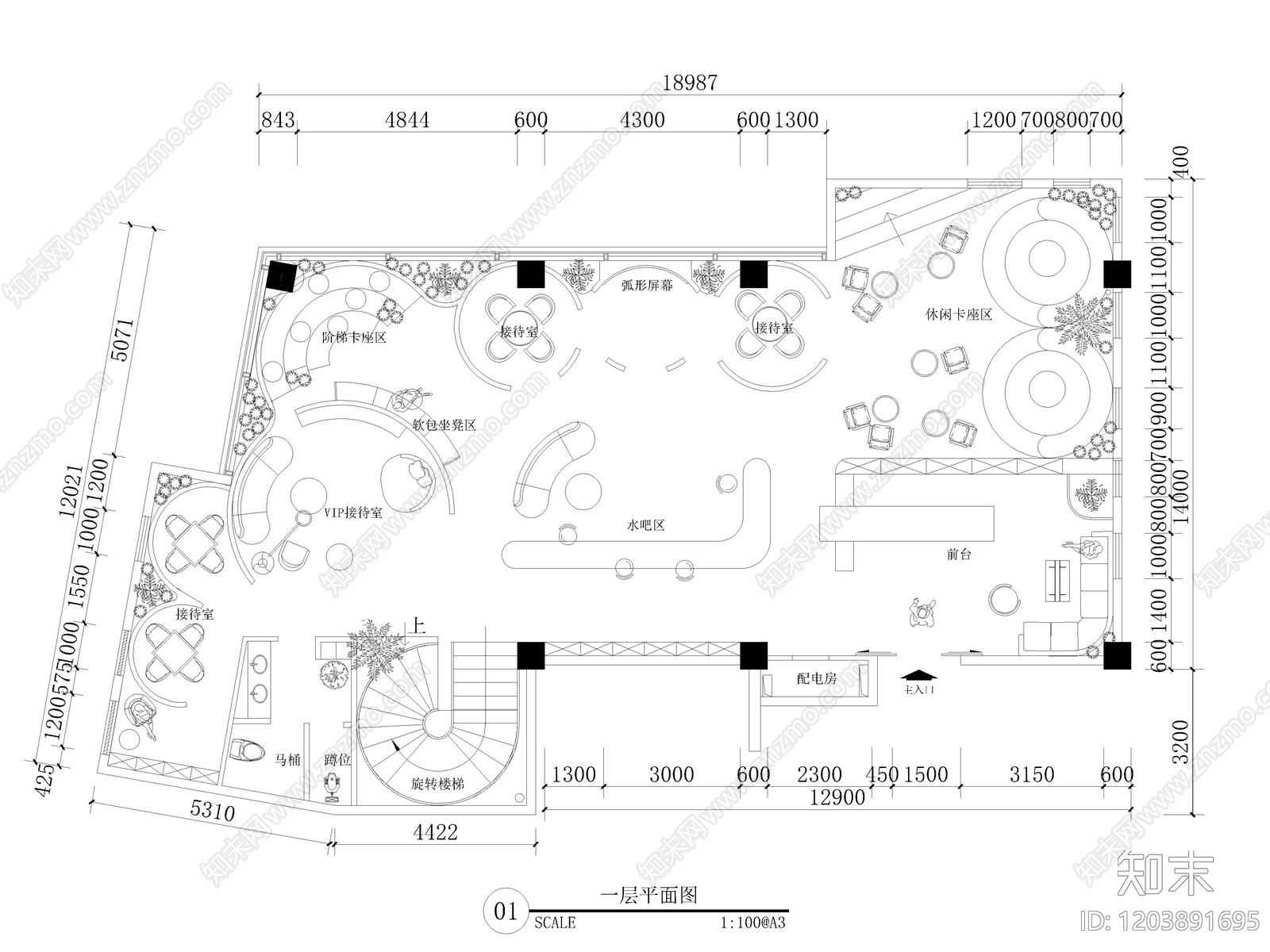 其他办公空间cad施工图下载【ID:1203891695】