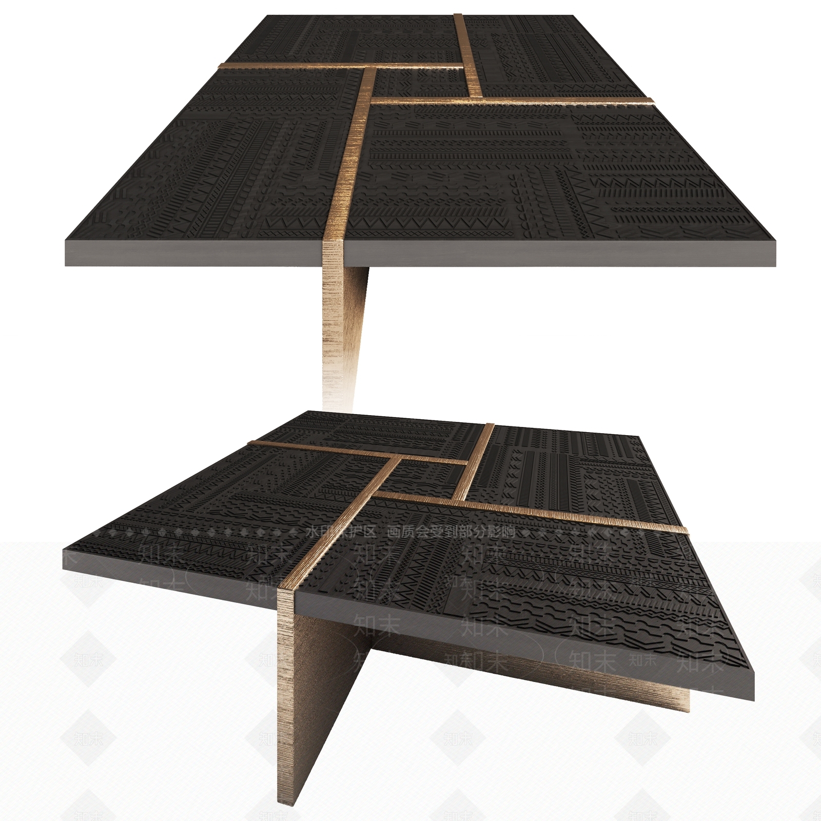 现代轻奢茶几3D模型下载【ID:1203894131】