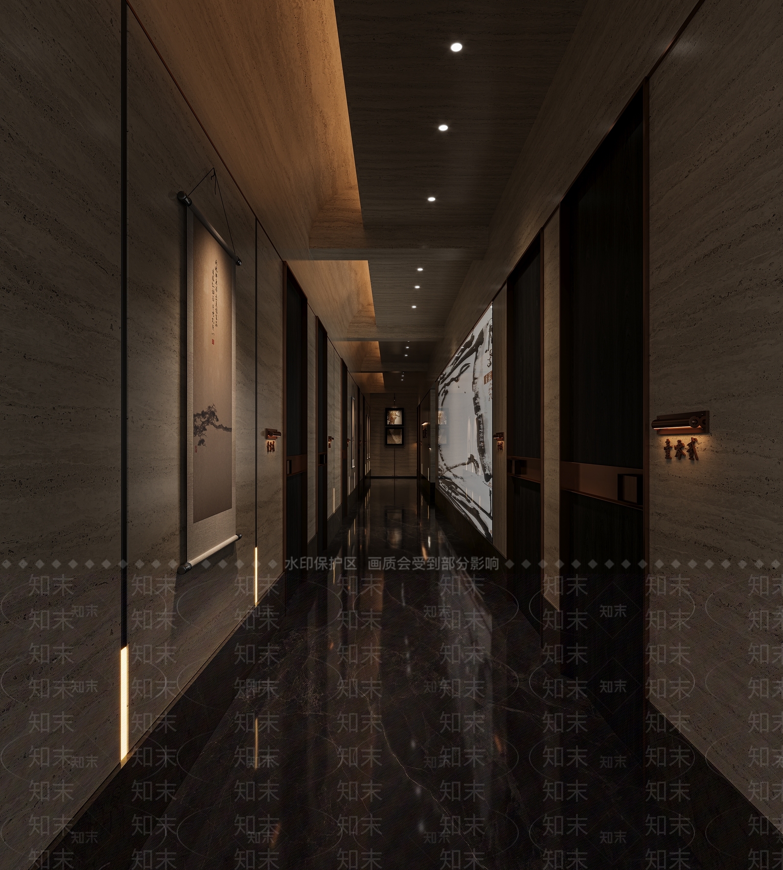 侘寂禅意中餐厅3D模型下载【ID:1203895222】