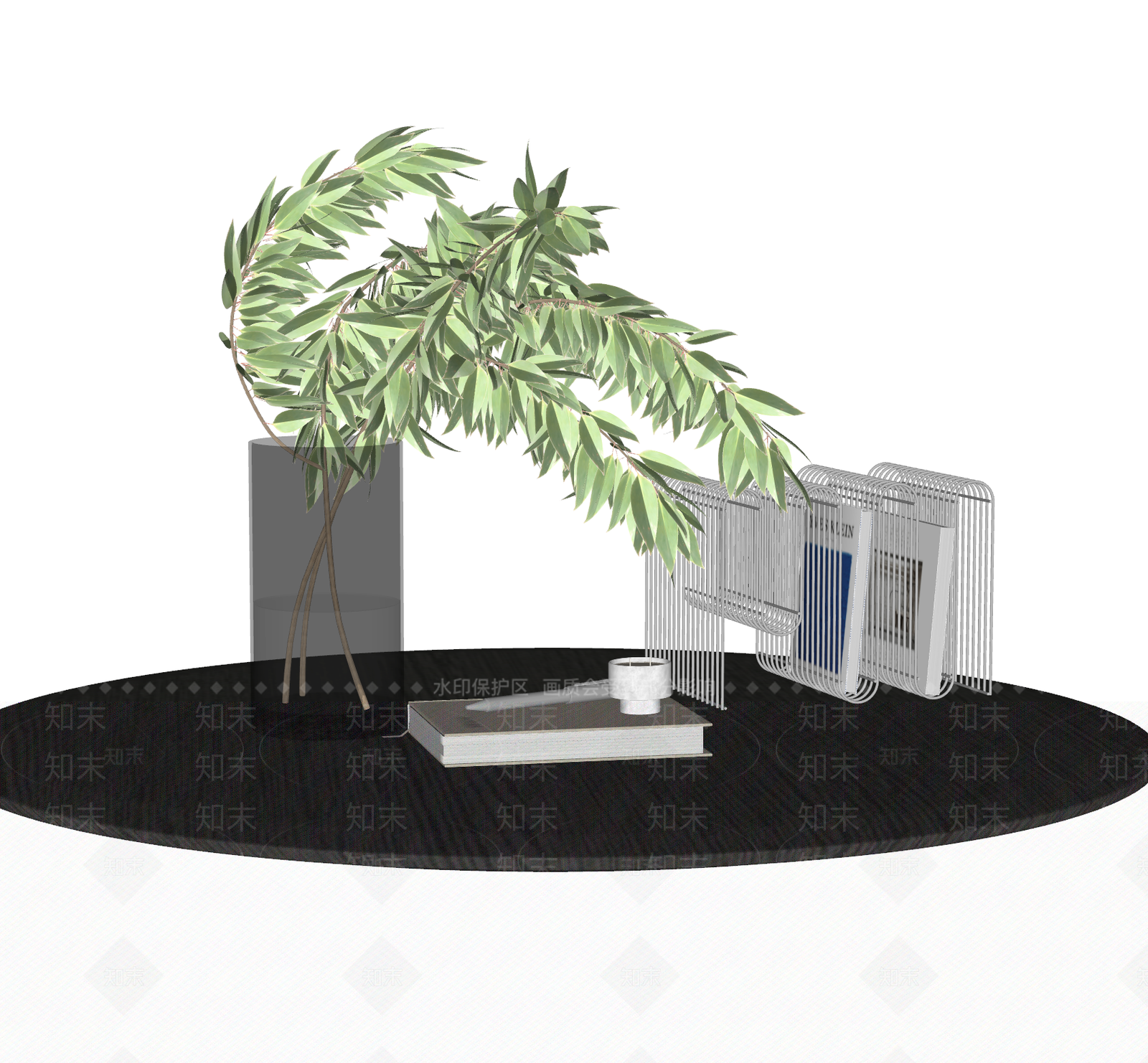 现代极简花瓶SU模型下载【ID:1203895686】