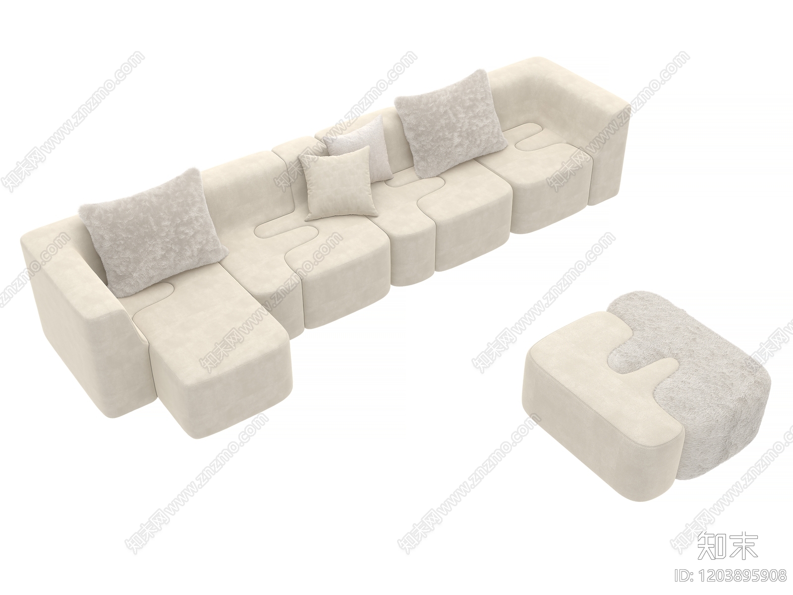 意式轻奢沙发组合3D模型下载【ID:1203895908】