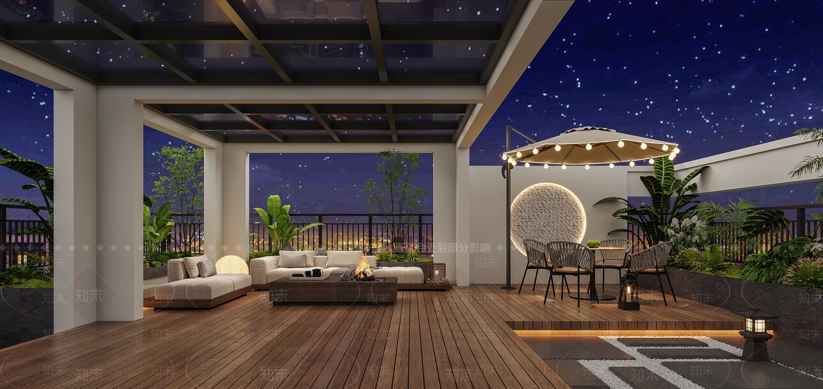 现代轻奢阳台3D模型下载【ID:1203896700】