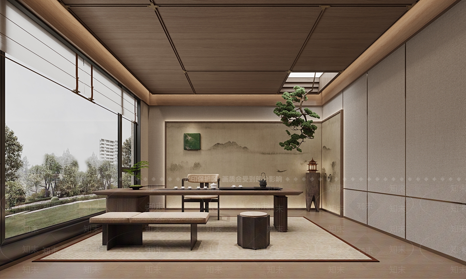 新中式茶室3D模型下载【ID:1203897318】