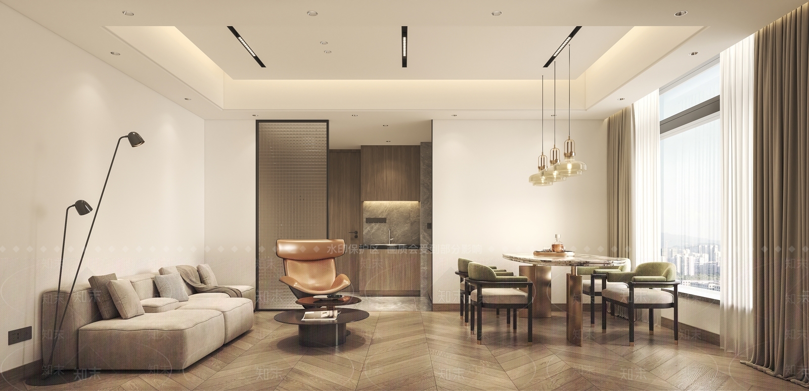 现代客餐厅3D模型下载【ID:1203897568】