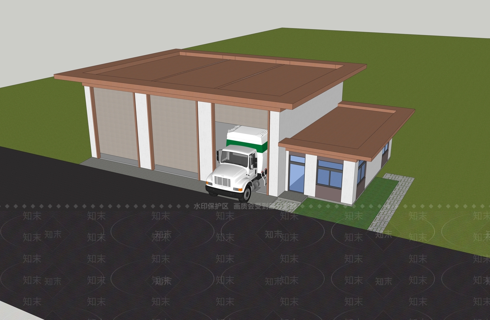 现代新中式其他公共建筑SU模型下载【ID:1203899423】