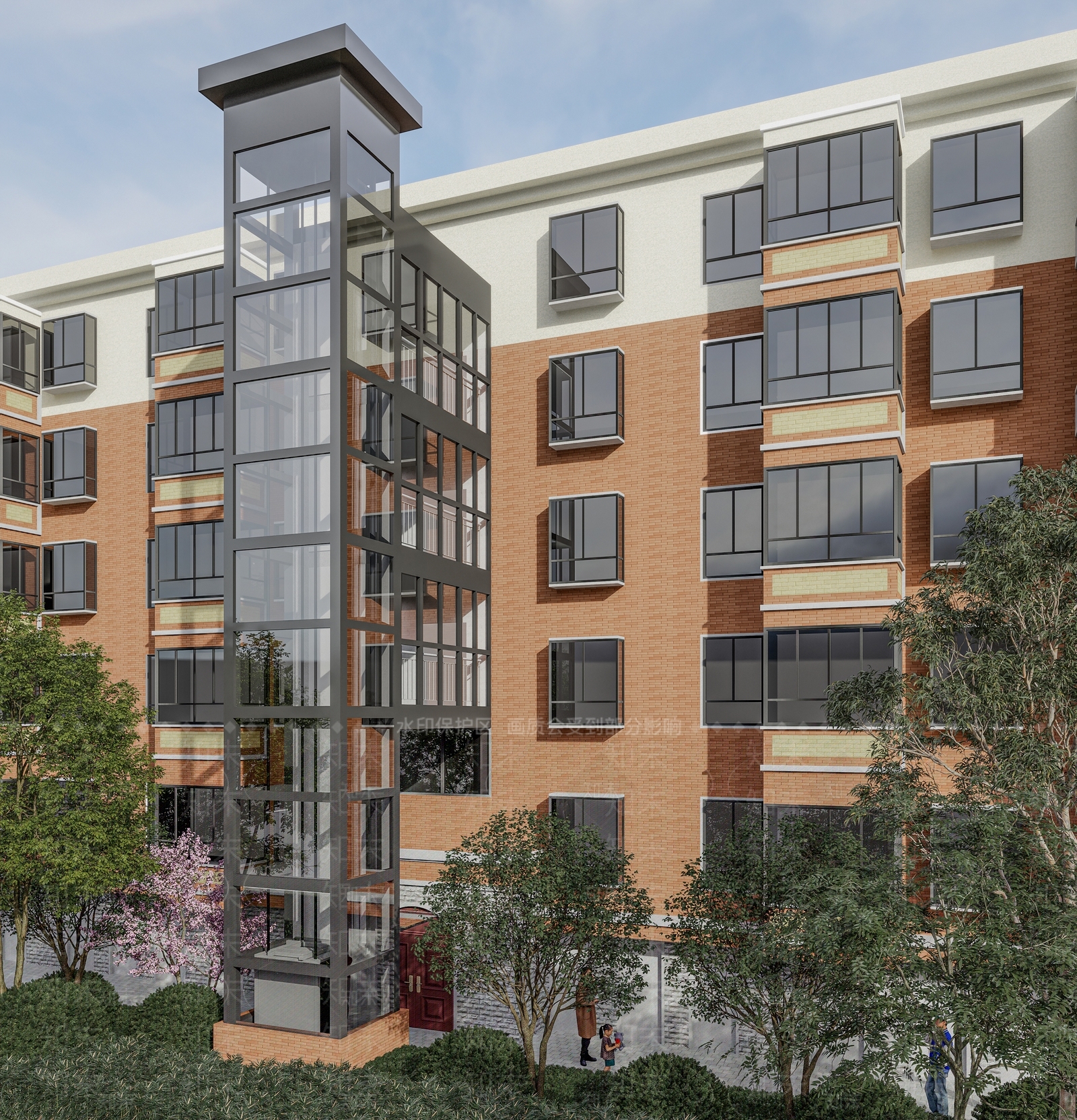 现代观光电梯SU模型下载【ID:1203899926】