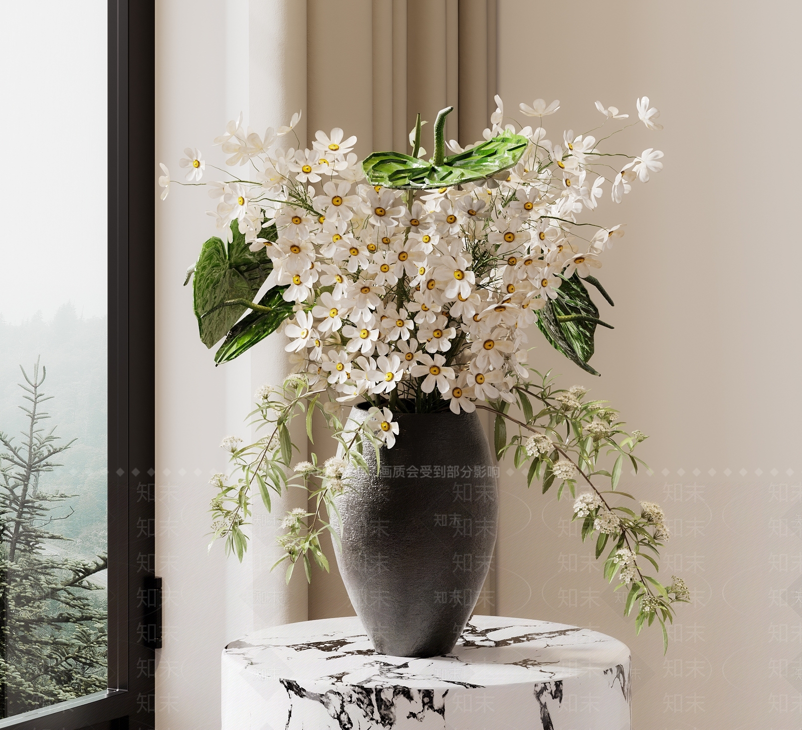 现代摆件组合3D模型下载【ID:1203900630】