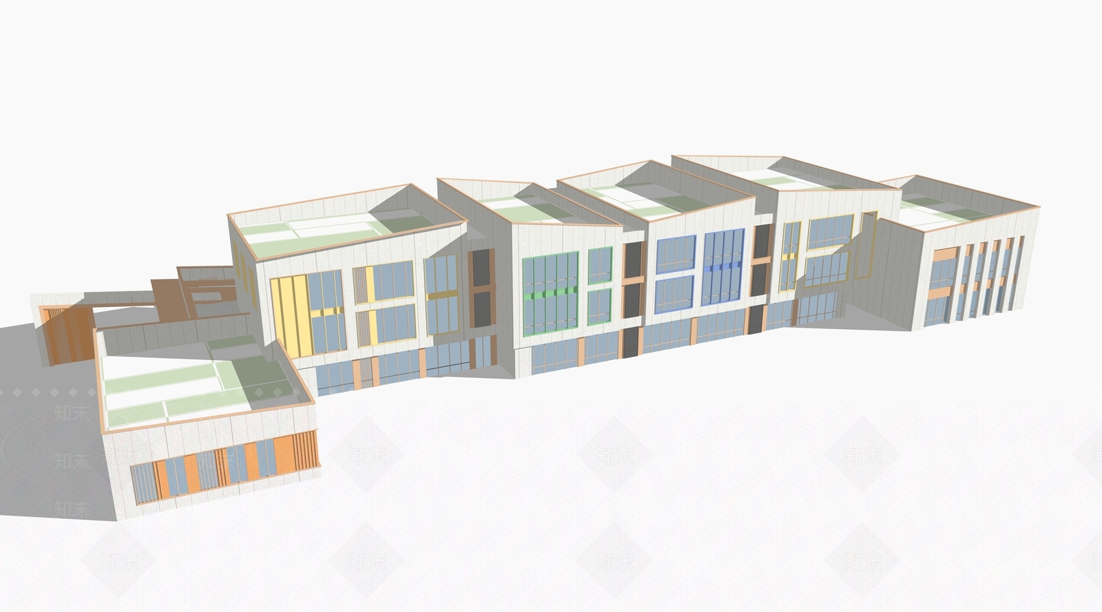 现代学校建筑SU模型下载【ID:1204086867】