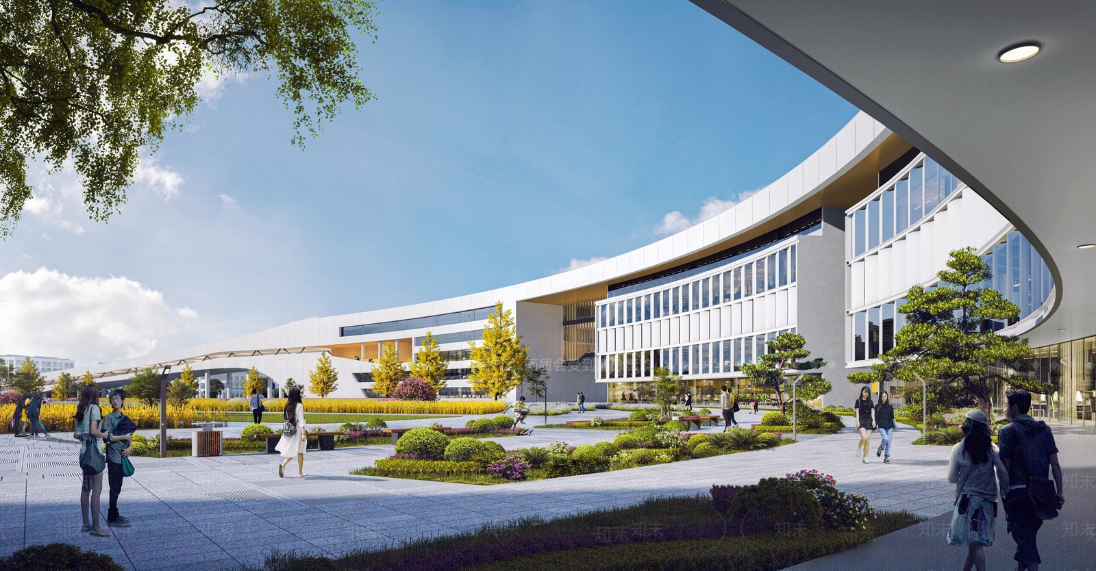 现代大学教学楼SU模型下载【ID:1204087113】