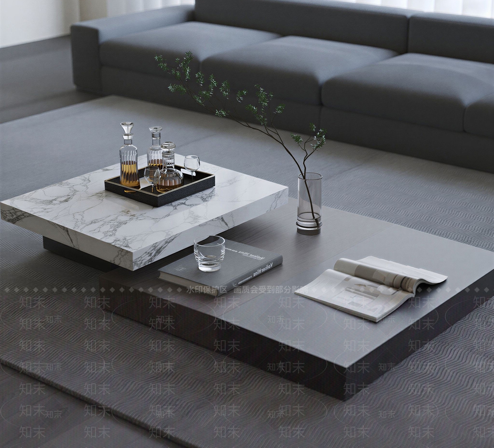 现代意式茶几3D模型下载【ID:1203908049】