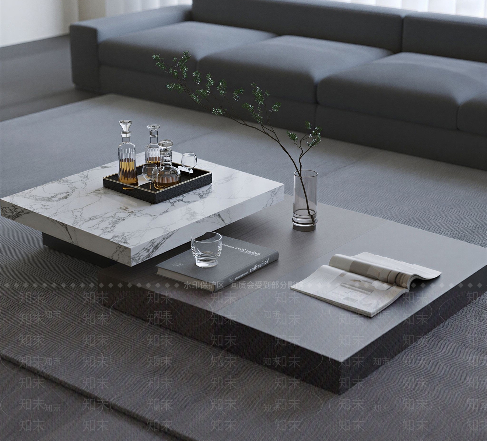现代意式茶几SU模型下载【ID:1203907908】