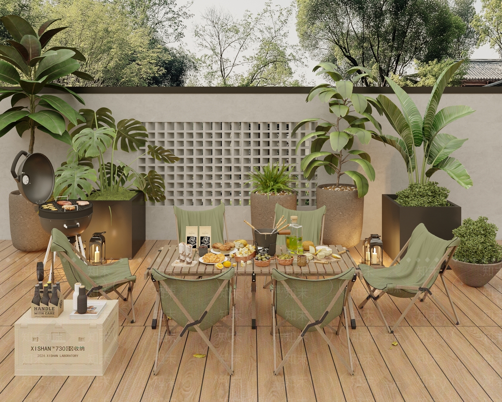 现代户外桌椅SU模型下载【ID:1203909058】