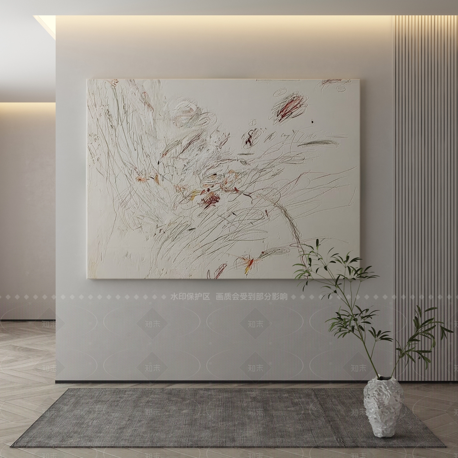 现代侘寂挂画3D模型下载【ID:1205645767】
