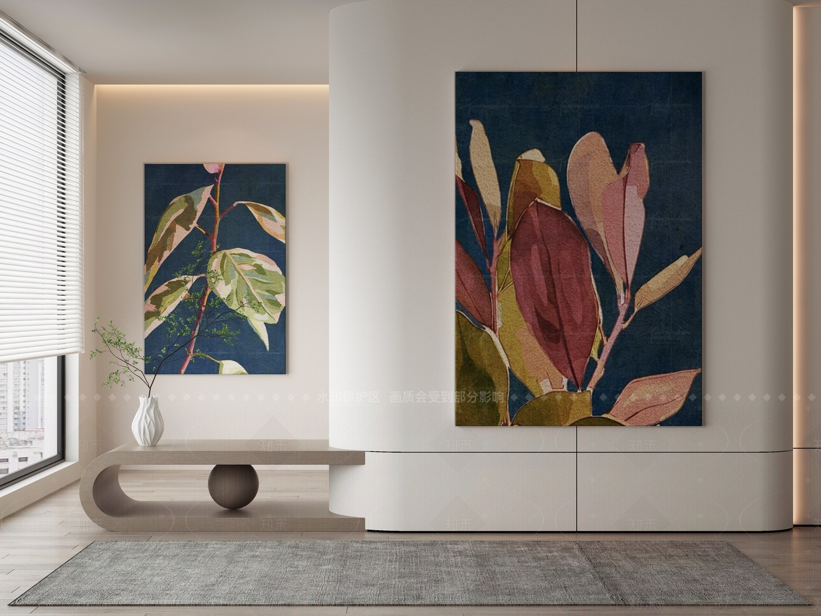 现代侘寂挂画3D模型下载【ID:1205645665】