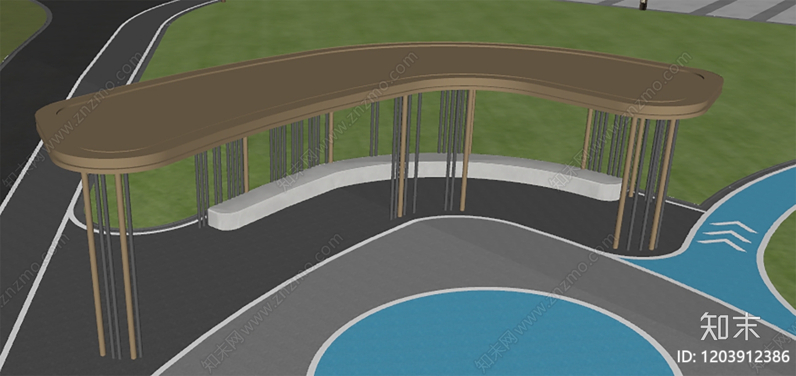 小区中心广场施工图下载【ID:1203912386】