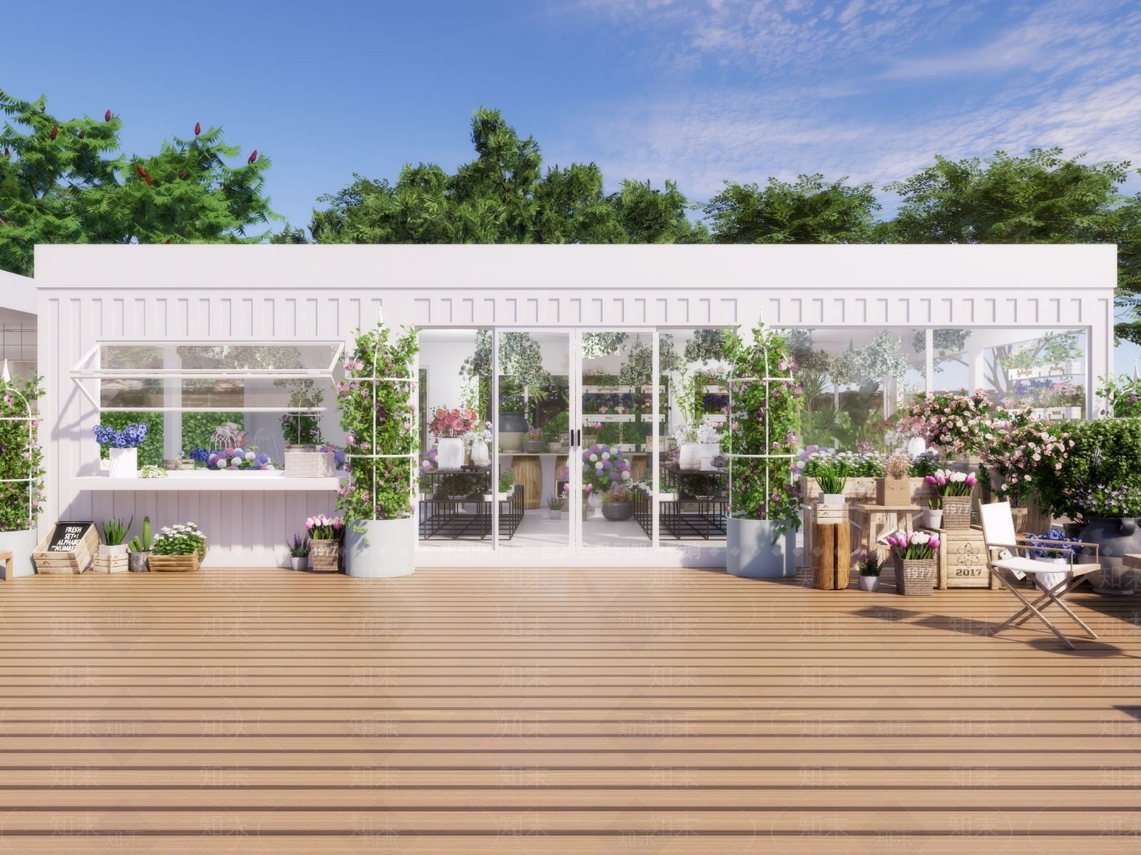 现代花店SU模型下载【ID:1203912575】