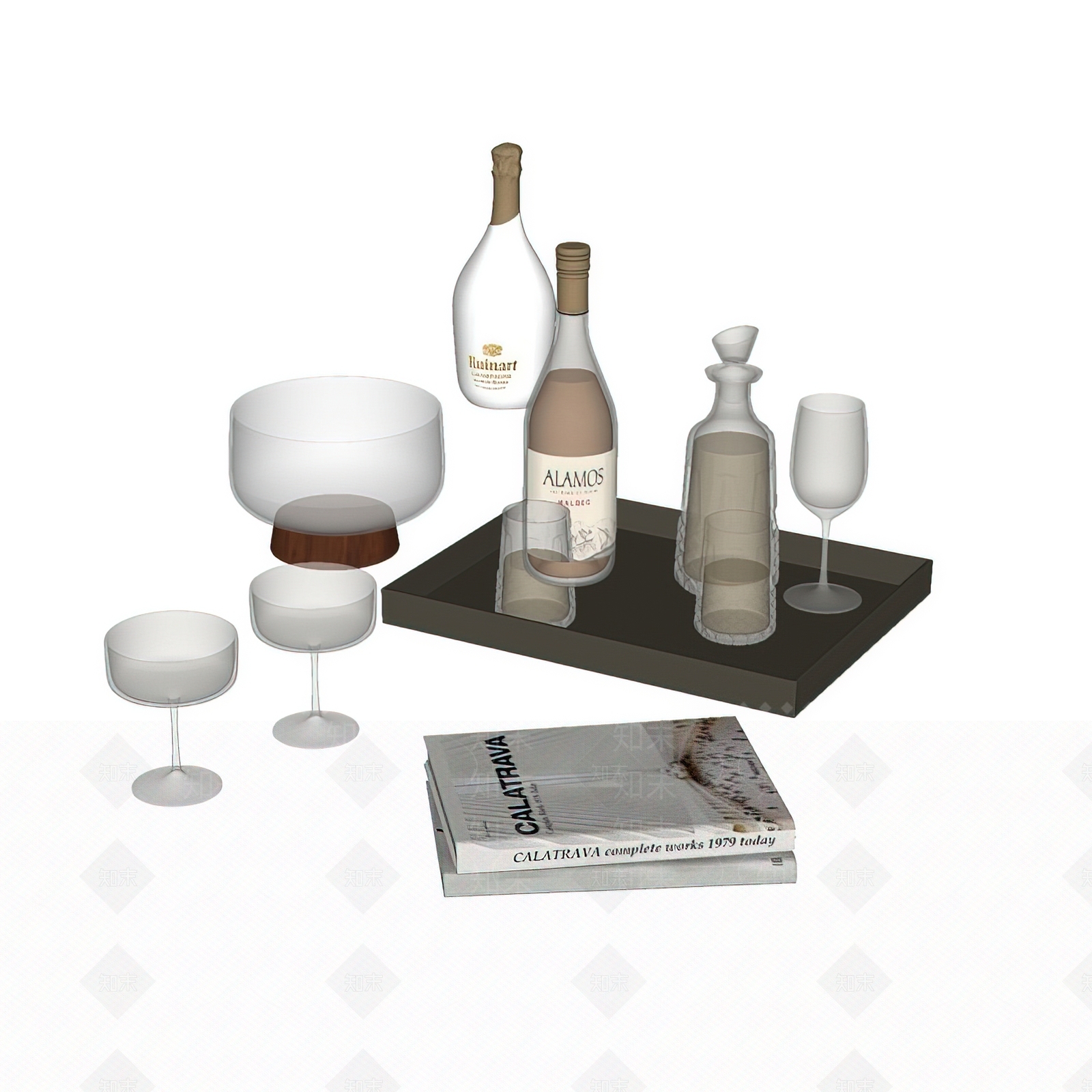 酒具SU模型下载【ID:1203919774】