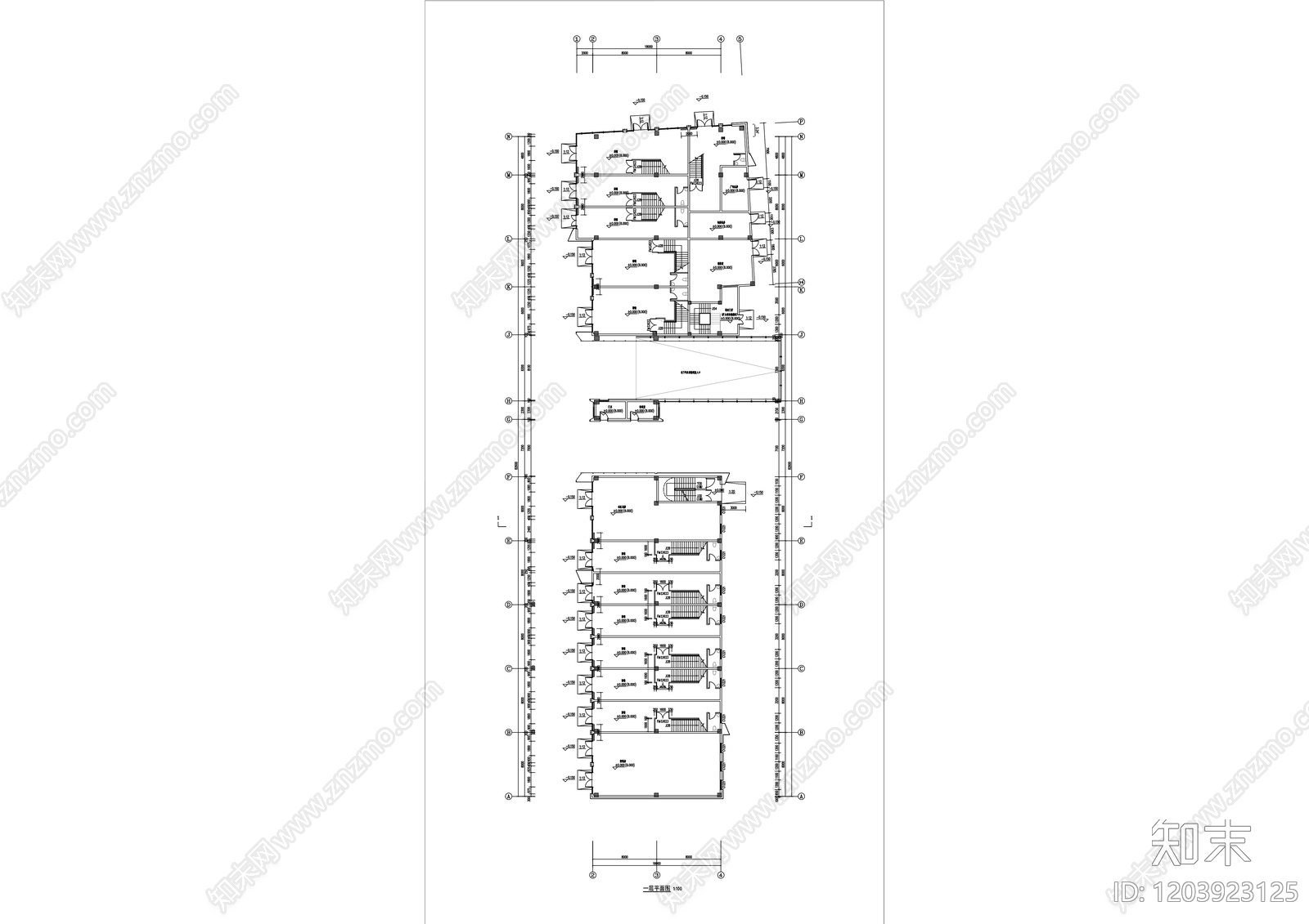 现代商业街cad施工图下载【ID:1203923125】