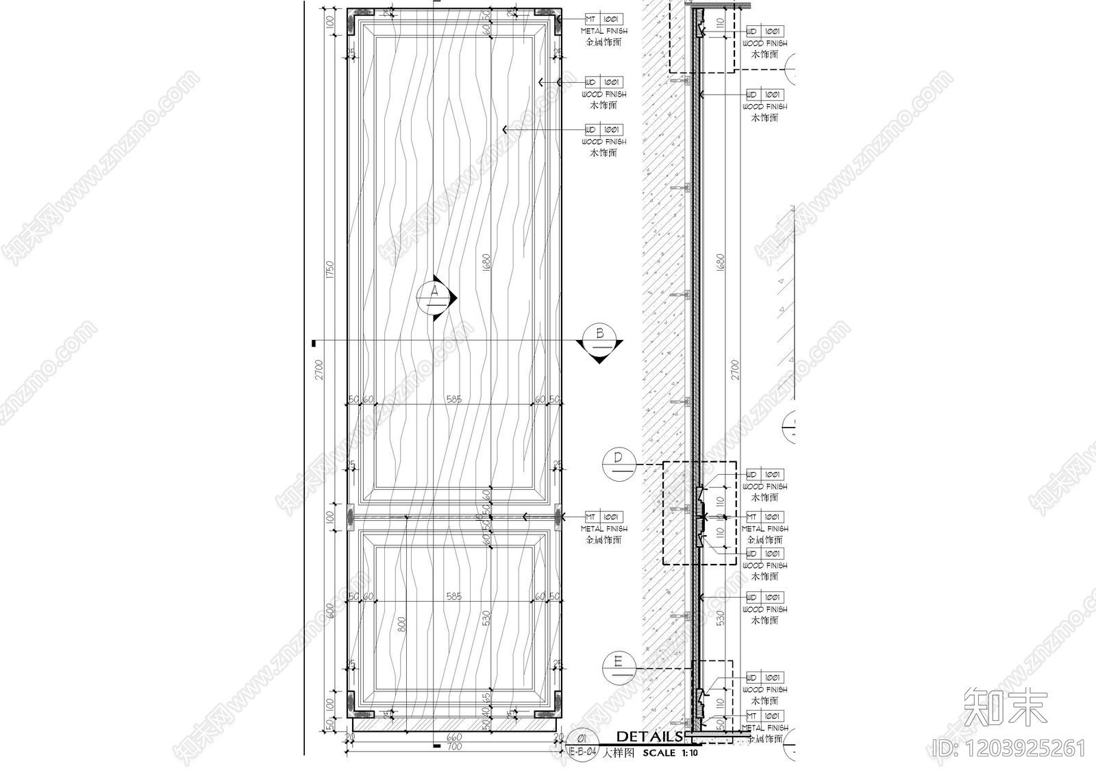 背景墙节点施工图下载【ID:1203925261】