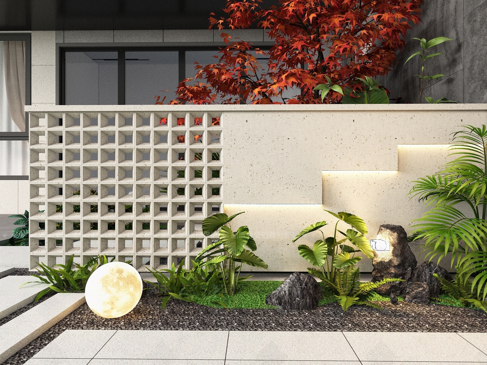 现代景墙3D模型下载【ID:1203925295】