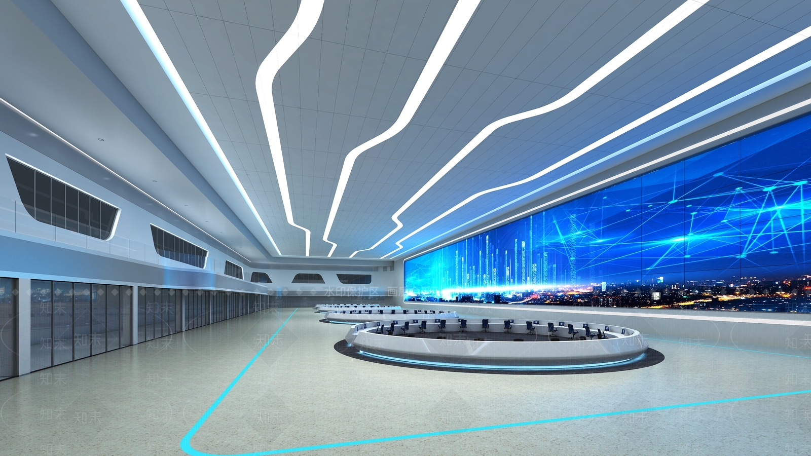 现代办公大厅3D模型下载【ID:1203925680】