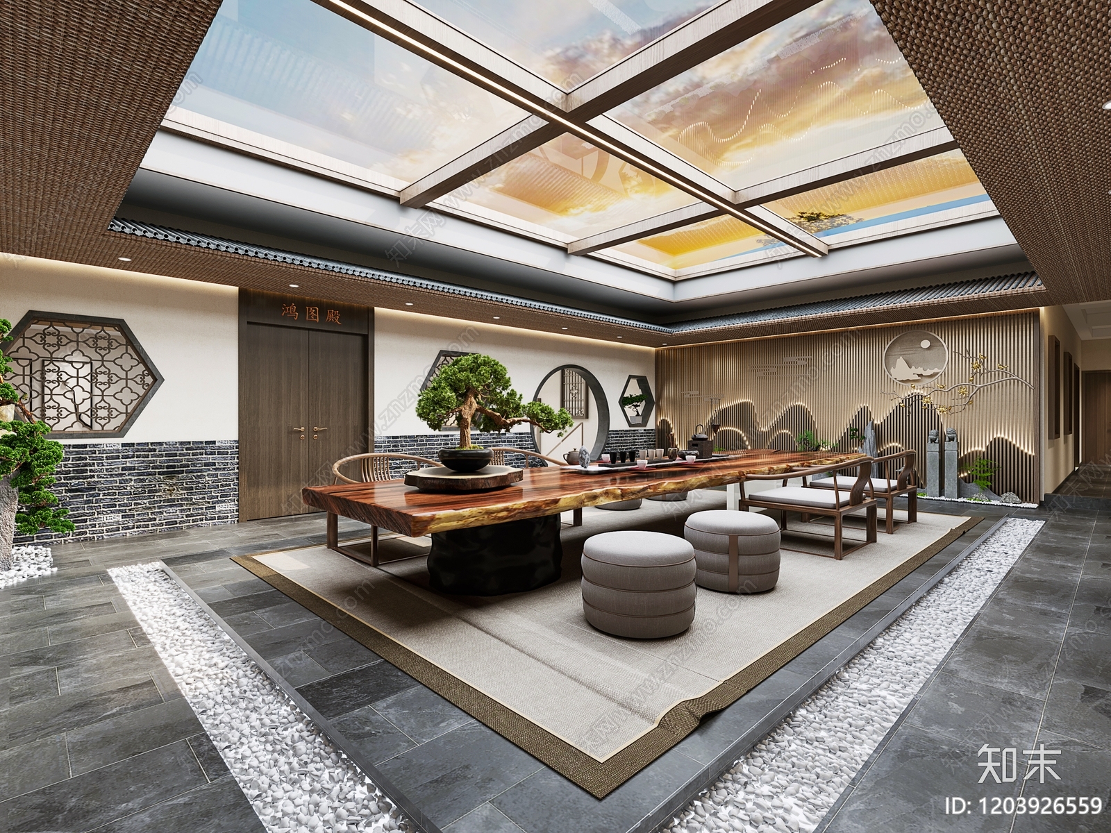 中式新中式其他休闲娱乐空间cad施工图下载【ID:1203926559】