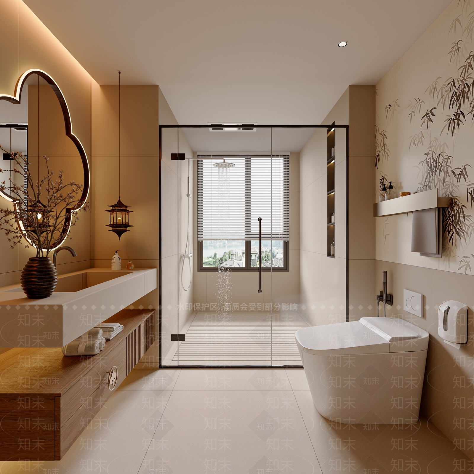 新中式中式卫生间3D模型下载【ID:1203928779】