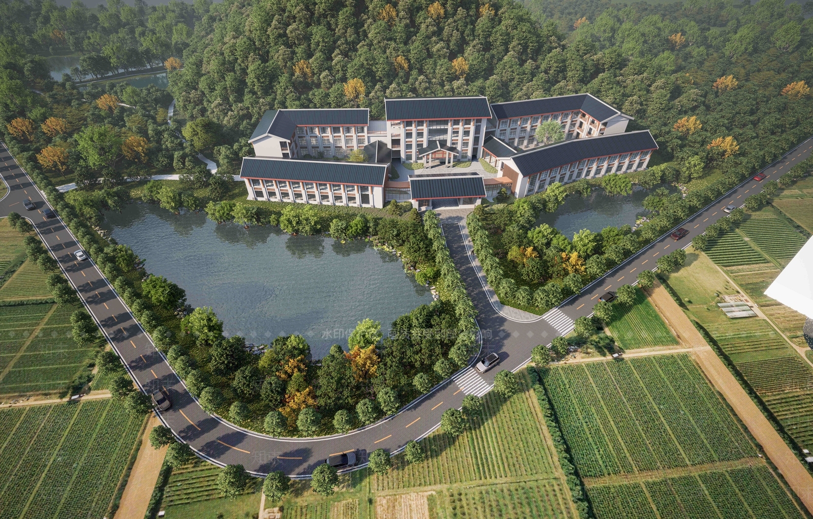 新中式其他公共建筑SU模型下载【ID:1203928963】